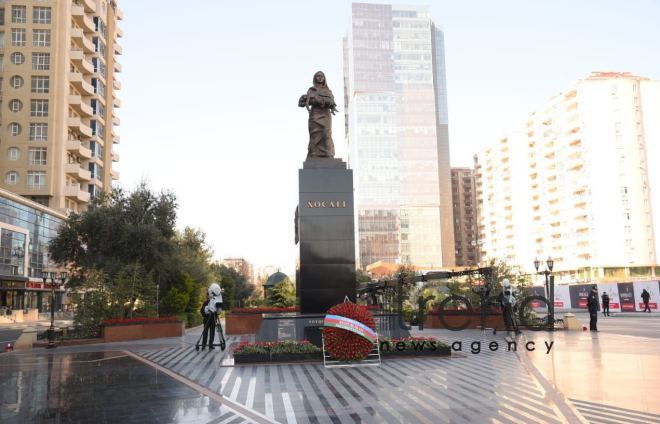 Общественность Азербайджана чтит память жертв Ходжалинского геноцида Азербайджан Баку 26 февраля 2023